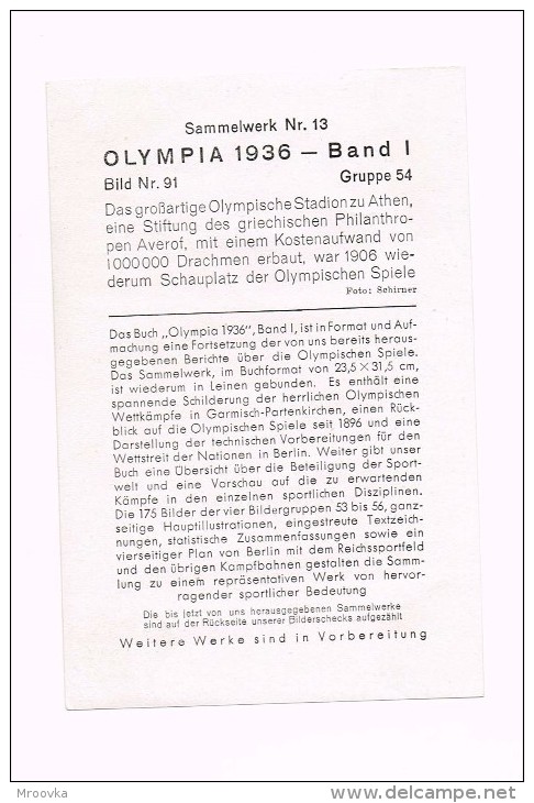 OLYMPIA 1936 - Das Grosartige Olympische Stadion Zu Athen - Sport