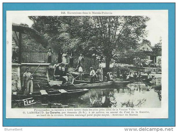 CPSM 343  Le Marais Poitevin Promenades En Bateaux G.LARGEAUD, LA GARETTE Par SANSAIS 79 - Sonstige & Ohne Zuordnung