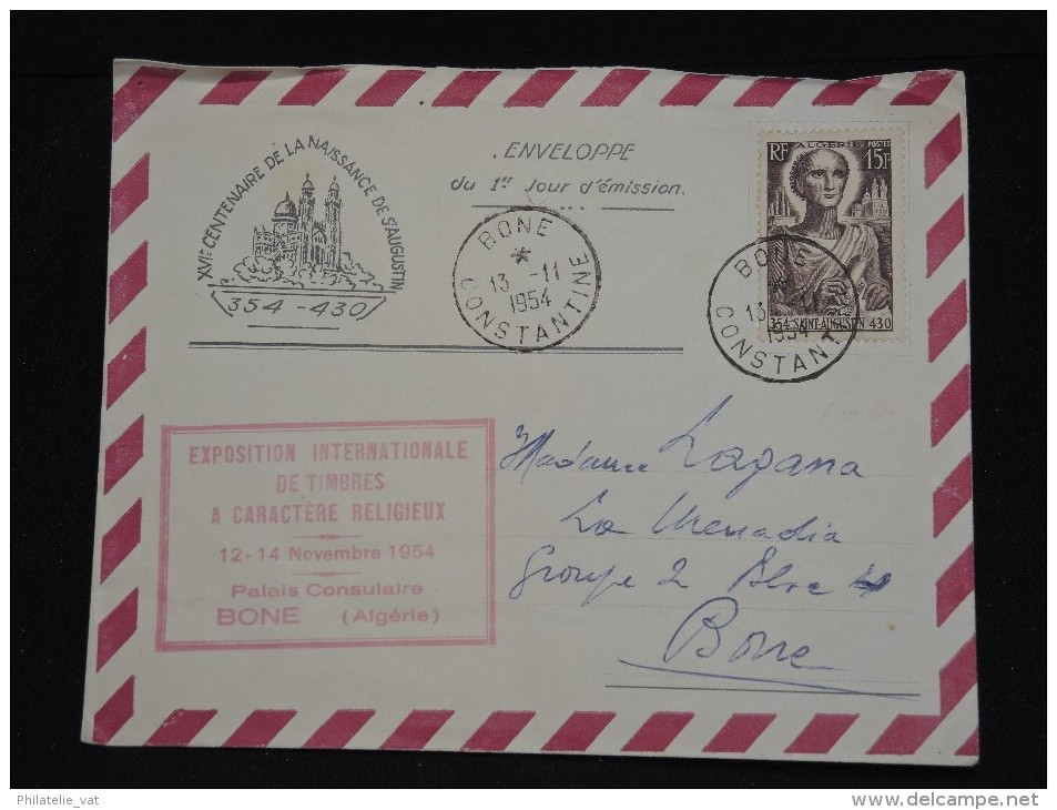 FRANCE - ALGERIE - Enveloppe De St Augustin à Bône En 1954 - Aff. Plaisant - A Voir - Lot P11674 - FDC