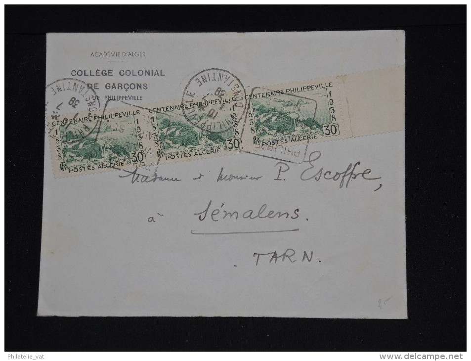 FRANCE - ALGERIE - Enveloppe De Philippeville Pour Sémalens En 1939 - Aff. Plaisant - A Voir - Lot P11679 - Lettres & Documents