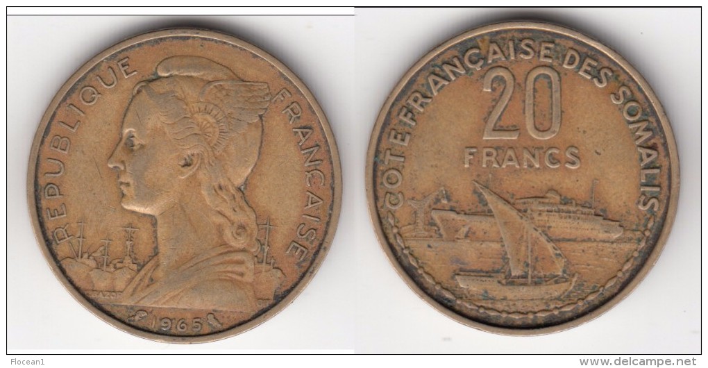 **** COTE FRANCAISE DES SOMALIS - FRENCH SOMALILAND - DJIBOUTI - 20 FRANCS 1965 **** EN ACHAT IMMEDIAT !!! - Somalie