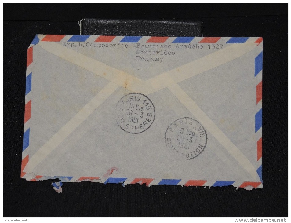 URUGUAY - Enveloppe En Recommandée De Montévidéo Pour Paris En 1961 - A Voir - Lot P11690 - Uruguay