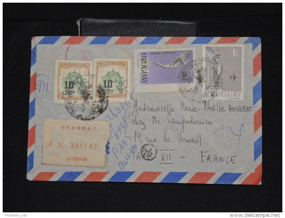 URUGUAY - Enveloppe En Recommandée De Montévidéo Pour La France En 1961 - A Voir - Lot P11692 - Uruguay