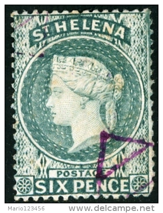 ST. HELENA, COLONIA INGLESE, BRITISH COLONY, COMMEMORATIVO, QUEEN VICTORIA, 1889, FRANCOBOLLO USATO - Isla Sta Helena