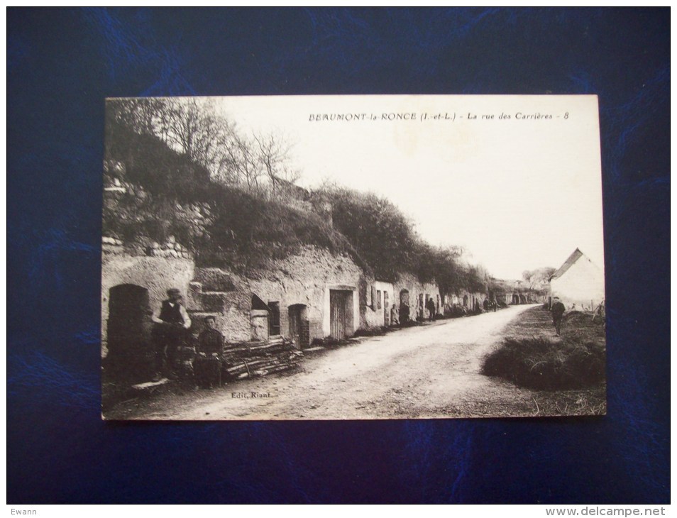 Carte Postale Ancienne De Beaumont-la-Ronce: La Rue Des Carrières - Beaumont-la-Ronce