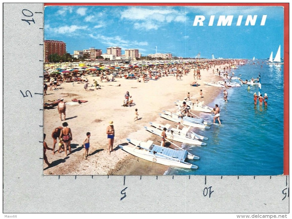 CARTOLINA VG ITALIA - RIMINI - Lungomare E Spiaggia - 10 X 15 - ANNULLO 1969 - Rimini