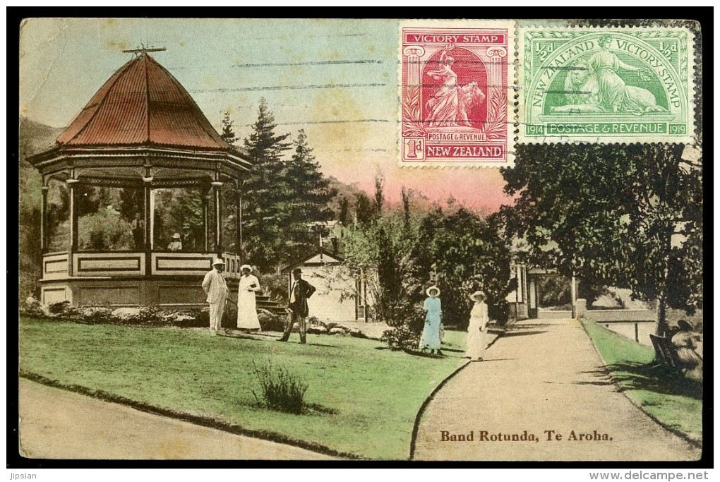 Cpa  De Nouvelle Zelande -- Band Rotunda , Te Aroha  -- New Zealand   BB14 -- 2 Scans - Nouvelle-Zélande