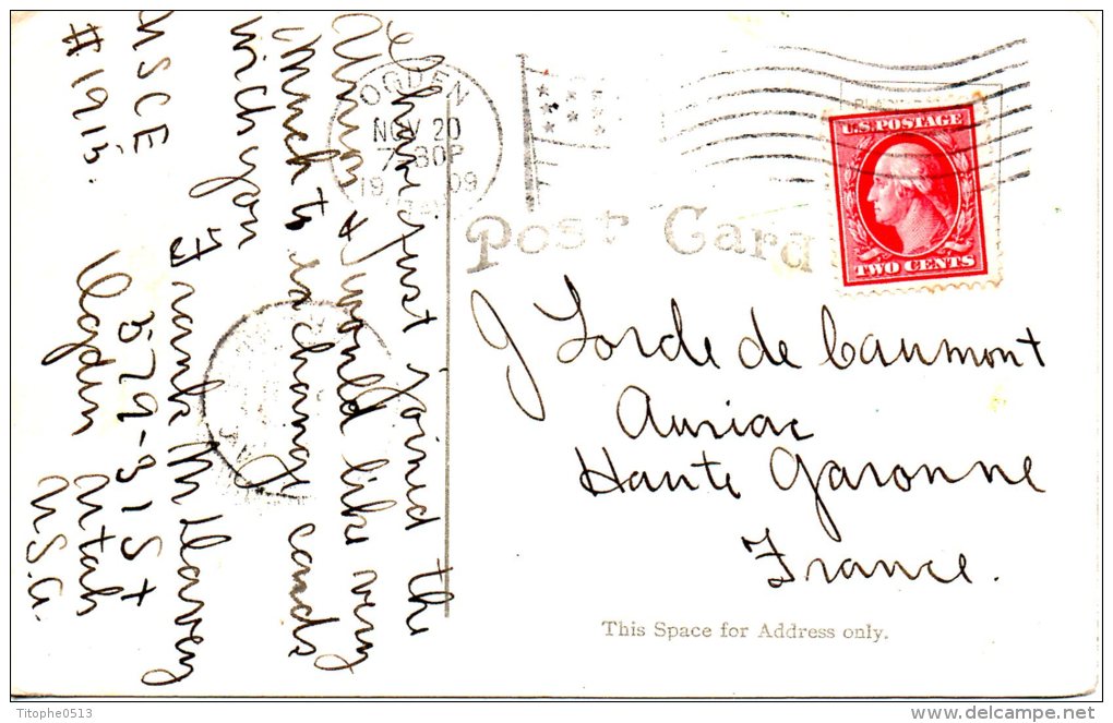 USA. Carte Postale Ayant Circulé En 1909. Ogden Canon. - Ogden