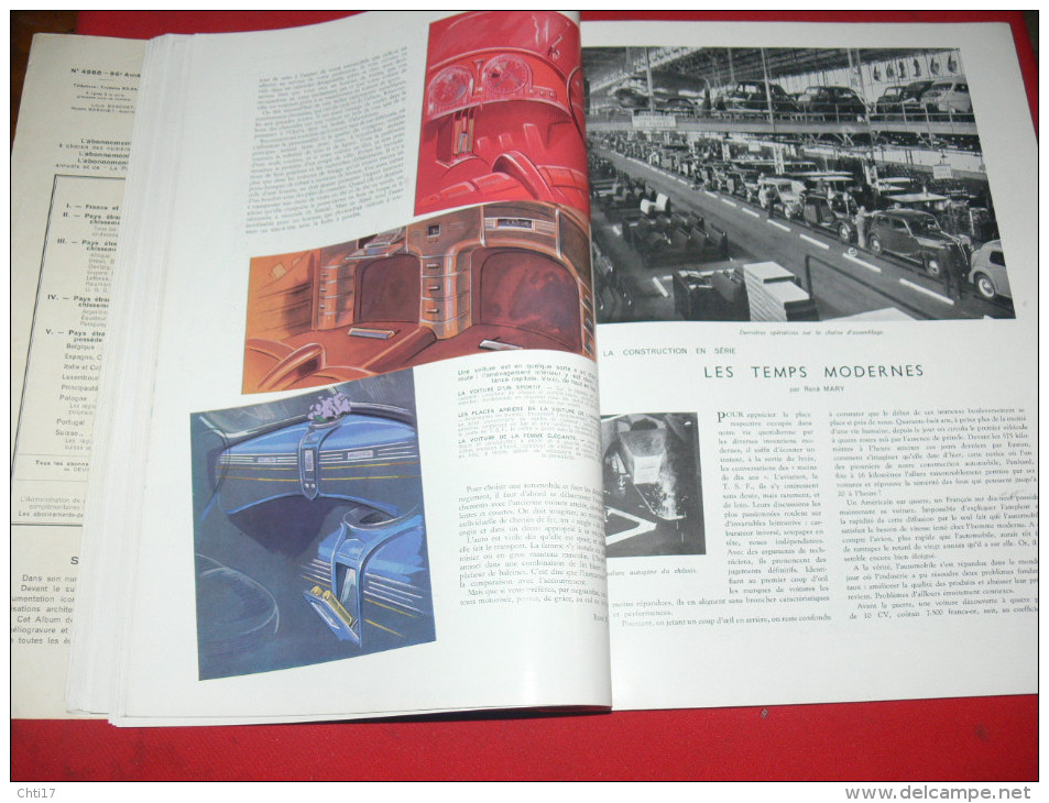 L ILLUSTRATION N° 4988  OCTOBRE  1938  / SALON DE L AUTOMOBILE / CAMION / AUTOCAR / BUS  PEUGEOT RENAULT CITROEN