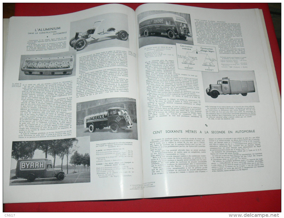 L ILLUSTRATION N° 4988  OCTOBRE  1938  / SALON DE L AUTOMOBILE / CAMION / AUTOCAR / BUS  PEUGEOT RENAULT CITROEN