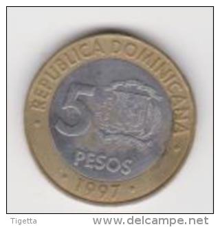 DOMENICANA   5 PESOS  ANNO 1997 - Dominicaanse Republiek