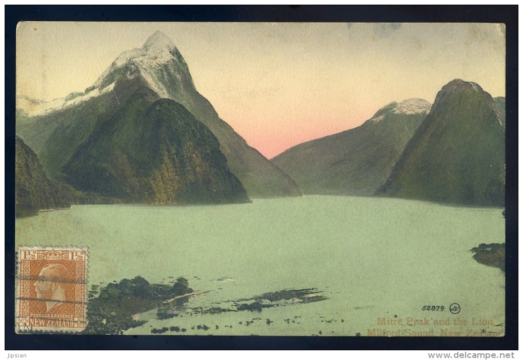 Cpa  De Nouvelle Zelande -- Mitre Peak And The Lion -- Milford Sound   -- New Zealand   BB14 -- 2 Scans - Nouvelle-Zélande