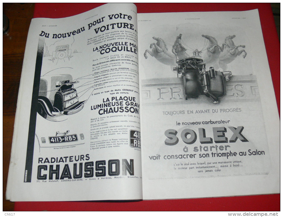 L ILLUSTRATION N° 4673  OCTOBRE  1932  / SALON DE L AUTOMOBILE / CAMION / AUTOCAR / BUS /PEUGEOT RENAULT CITROEN - Auto