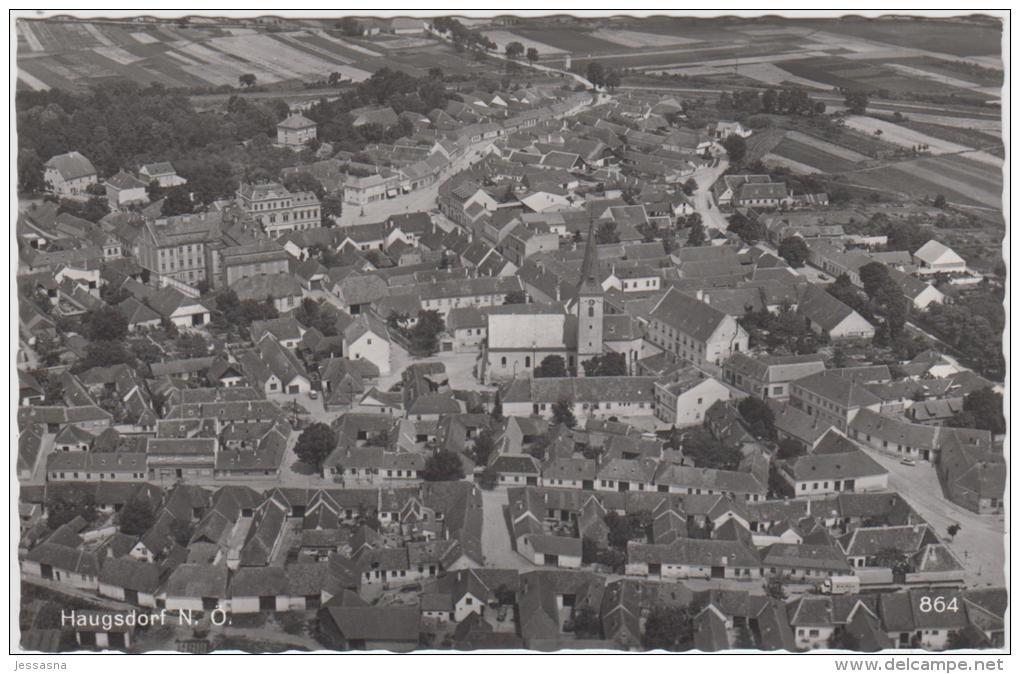 AK - HAUGSDORF - Fliegeraufnahme 50er - Hollabrunn