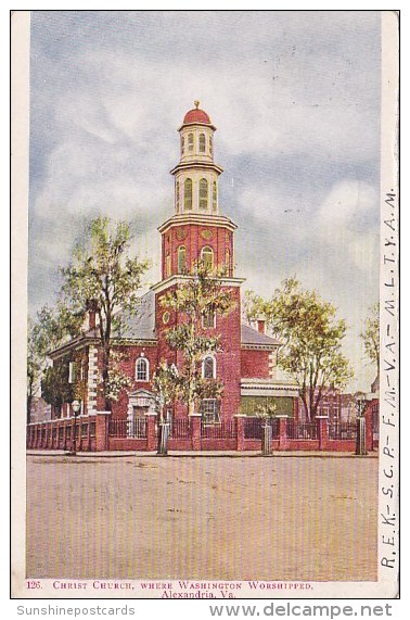 Virginia Alexandria Christ Church Where Washington Worshipped 1904 - Alexandria