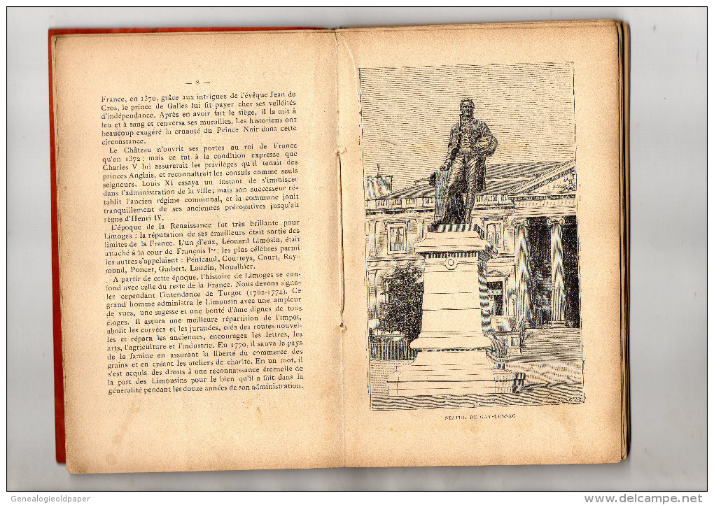 87 - LIMOGES - ET SES ENVIRONS - GUIDE DU VOYAGEUR PAUL DUCOURTIEUX- AVEC PLAN - 1905  RARE - Documenti Storici