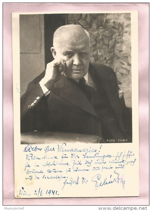 (A055) Franz Lehar - Dédicace - Autographe - Format Carte Postale - Daté "Wien 2/6/1941" - Autres & Non Classés