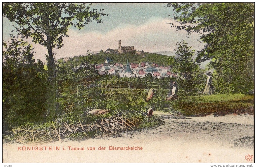 KONIGSTEIN I TAUNUS VON DER BISMARCKEICHE ANIMEE (CARTE COLORISEE) - Koenigstein