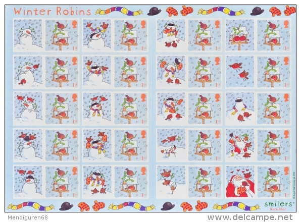 GROSSBRITANNIEN GRANDE BRETAGNE GB 2003 GENERIC SMILER Winter Robins Sg LS14, SC-GS-016, Mi MF14, Yv F2284a - Personalisierte Briefmarken