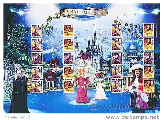 GB 2008 GENERIC SMILER Christmas Pantomimes Sg LS54, SC-GS-056, Mi MF54, Yv F3067a - Timbres Personnalisés