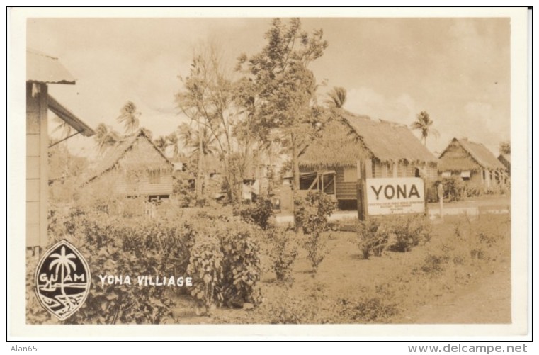 Guam, Yona Village Scene, C1940s Vintage Real Photo Postcard - Guam