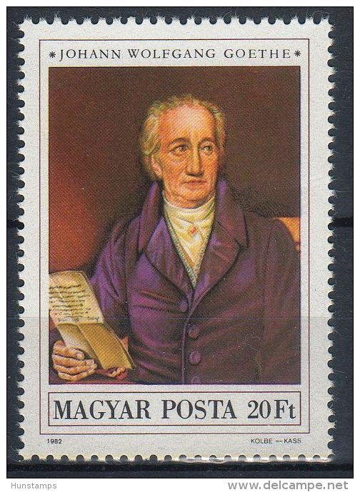 Hungary 1982. Goethe - Paintings Stamp From Sheet MNH (**) Michel: 3595 / 4 EUR - Neufs