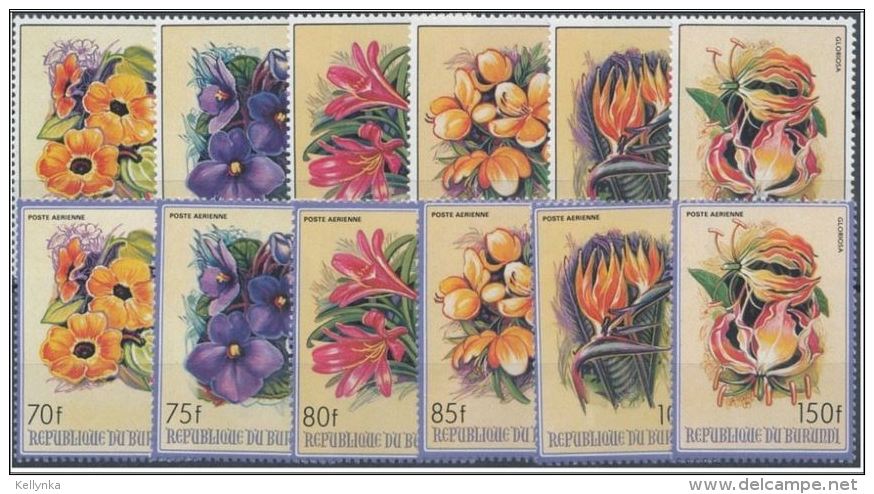 Burundi - 944/949 & PA553/558 - Fleurs - 1986 - MNH - Neufs