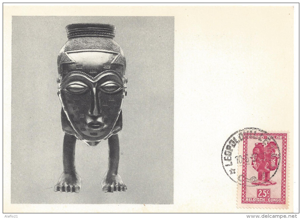 CONGO BELGE - Carte Maximum - Vase Anthropomorphe - Tribu BA-SHILELE - Cartas & Documentos