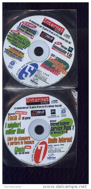 Raccolta 2 Cd Internet News Oltre 650 Mb Tecniche Nuove  Win Diversi Prg Completi - CD