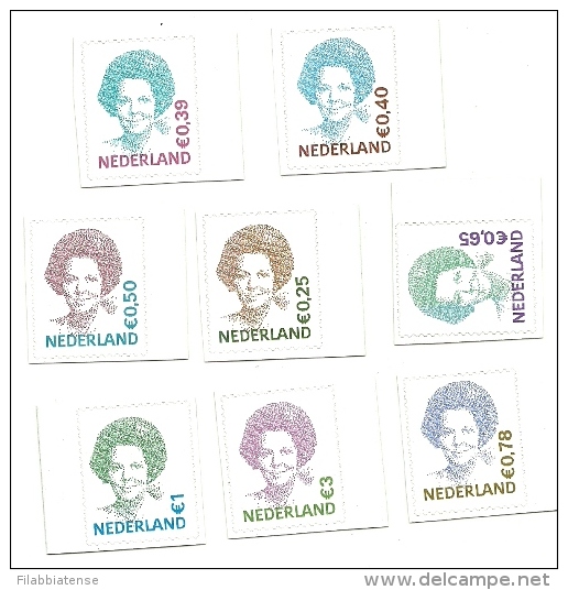 2002 - Olanda 1883/90 Ordina   Effigie Regina  ------ - Unused Stamps