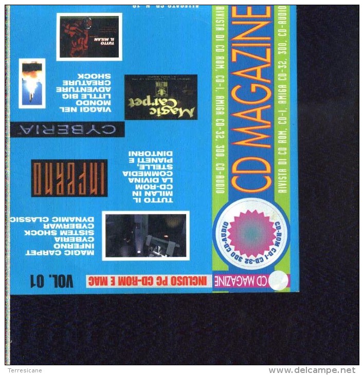 X CD MAGAZINE  DEMO DIVINA COMMEDIA TUTTO IL MILAN SHAREWARE FREE WIN - CD