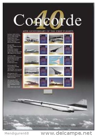 GB 2009 40th ANNIVERSARY FIRST FLIGHT CONCORDE SC-BC-194 - Smilers Sheets