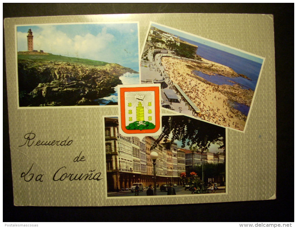 2627 ESPAÑA SPAIN GALICIA LA CORUÑA POSTCARD POSTAL AÑOS 60 CIRCULADA SIN SELLO - TENGO MAS POSTALES - La Coruña