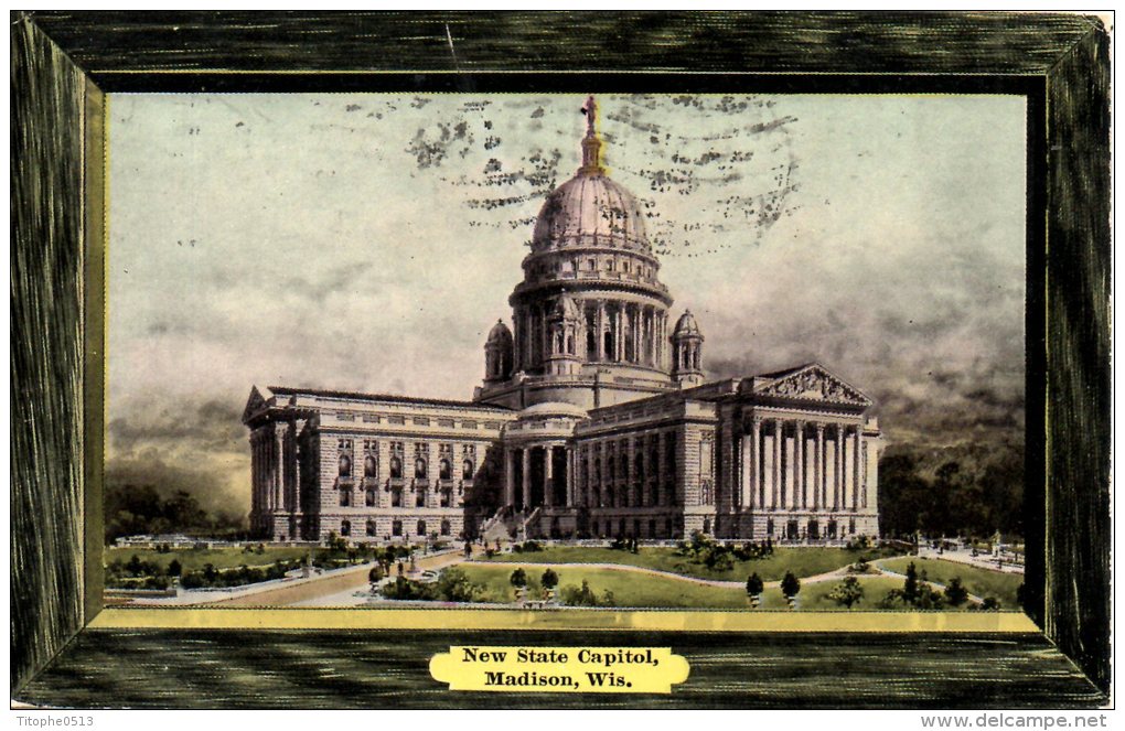 USA. Carte Postale Ayant Circulé En 1909. Madison/Capitol. - Madison