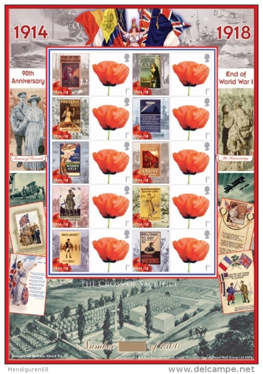 GB 2008 Armistice, History Of Britain NUMBER 25  SC-BC-184 - Personalisierte Briefmarken
