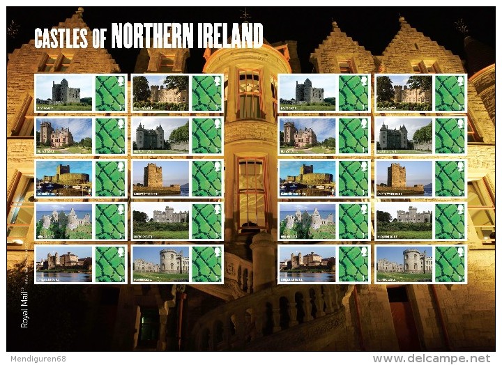 GB 2009 Castles Of Northerireland Smiler Gneric Sheet  LS58 - Timbres Personnalisés