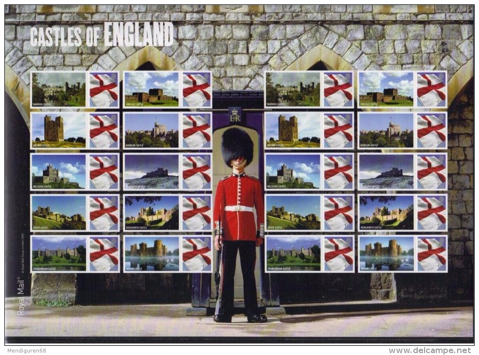 GB 2009 Castles Of England  Smiler Gneric Sheet  LS59 - Timbres Personnalisés
