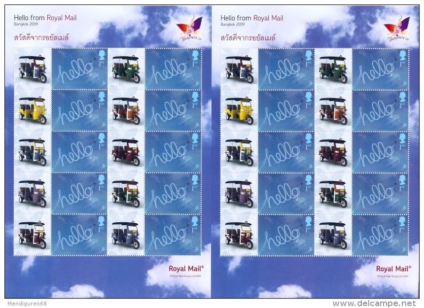 GB 2009 HELLO BANGKOK GNERIC SMILER SHEET LS64 - Personalisierte Briefmarken