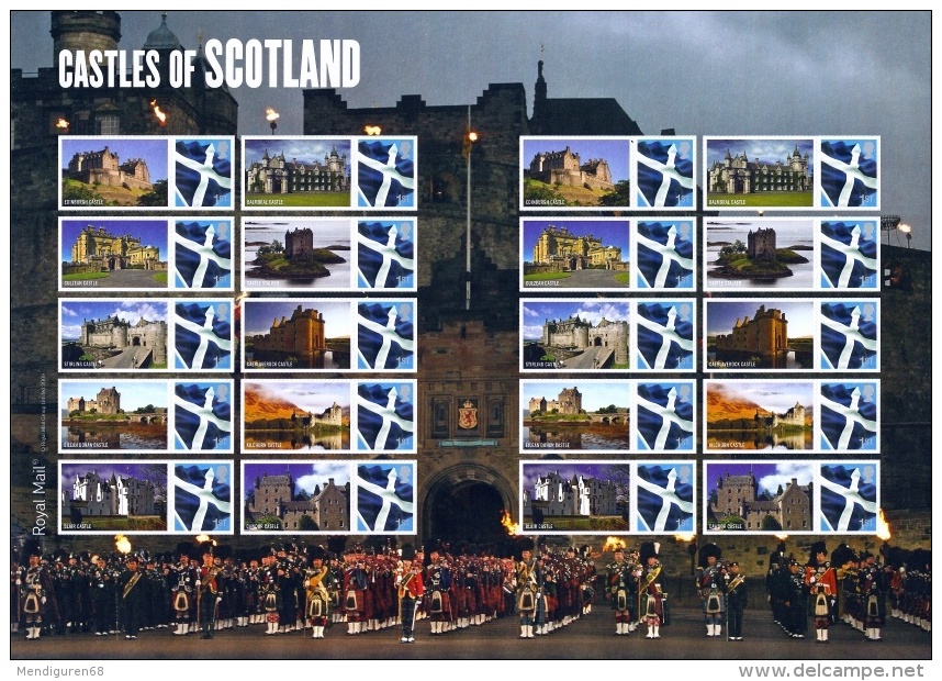 GB 2009 Castles Of Scotland GENERIC SMILER SHEET  LS68 - Smilers Sheets