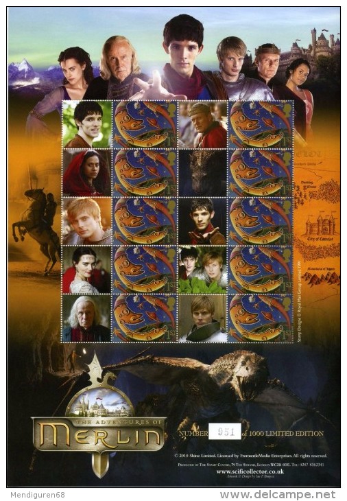 GB 2010 Adventures Of Merlin SMILER SHEET SC- BC-293 - Smilers Sheets