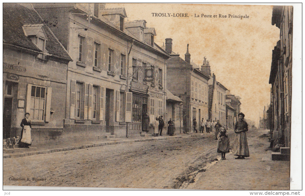 Aisne -02-  Trosly Loire La Poste  Et Rue Principale - Autres & Non Classés