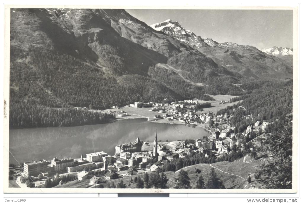 ST. MORITZ BAD UN DORF MIT PIZ CORVATSCH NON VIAGGIATA F.P. - St. Moritz