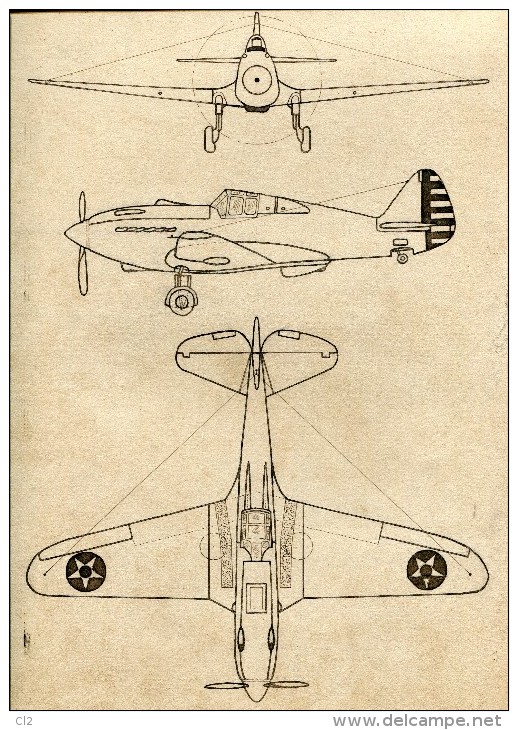 Dessins à L'encre De Chine D'une CURTISS P40 (voir Description) - Luchtvaart