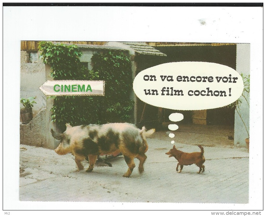 Cinéma Cochon Chien Ed Lina Série 894 4  Ecrite 1983 - Humour