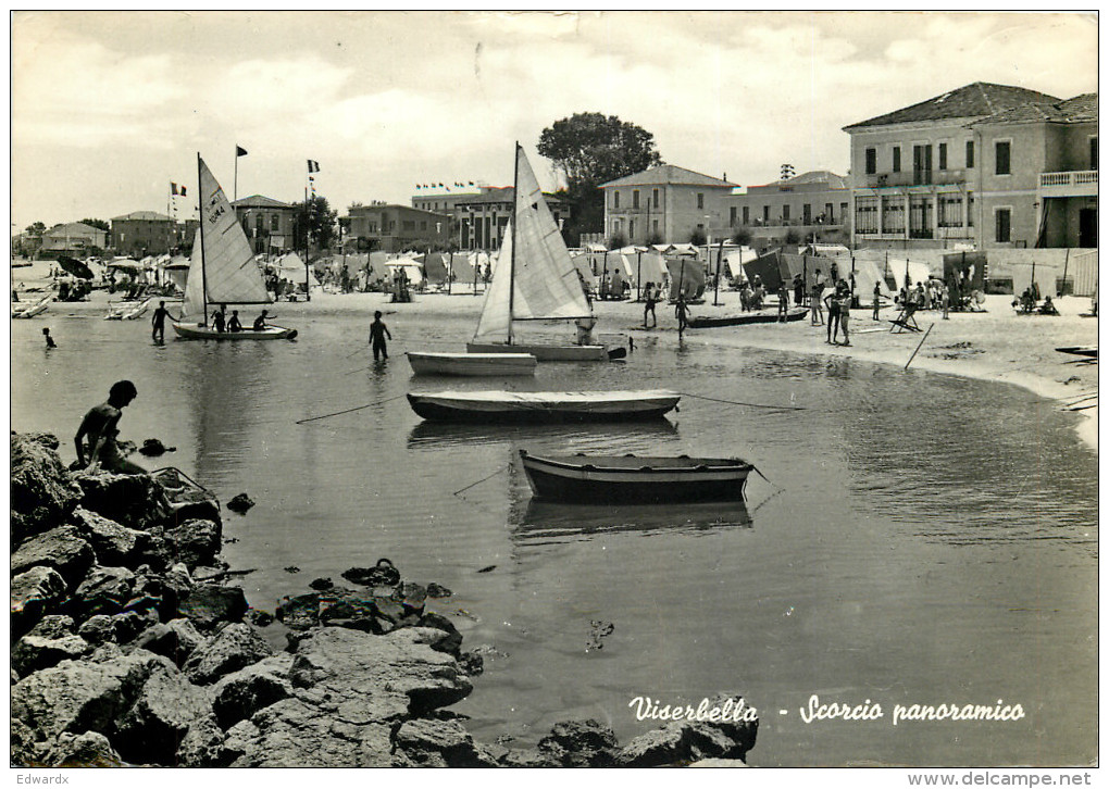 Viserbella, RN Rimini, Italy RP Postcard Posted 1963 Stamp - Rimini