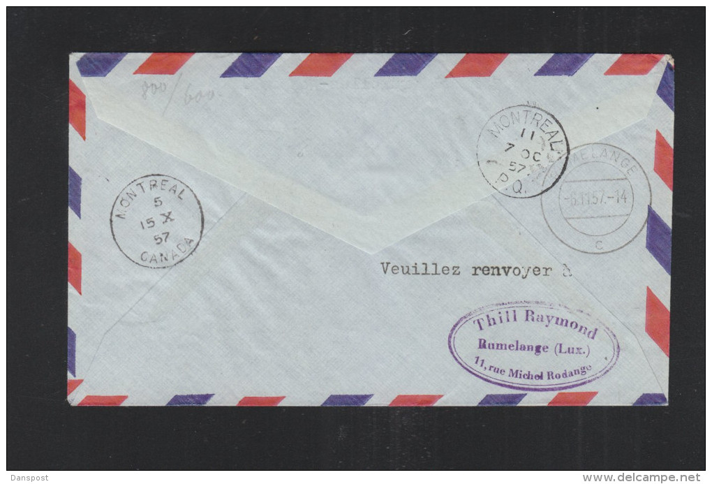 Luxemburg Erstflug Bruxelles-Montreal 1957 - Briefe U. Dokumente