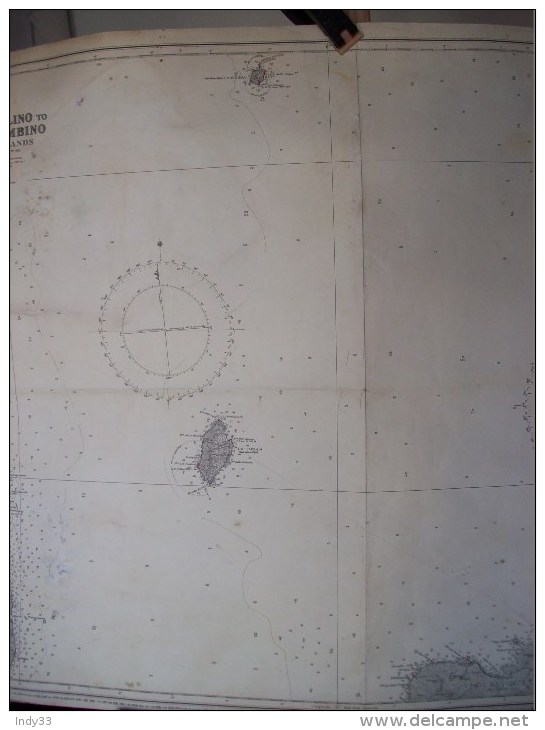 - CARTE MARINE . PUNTA FORTULLINO TO CANALE DI PIOMBINO AND ADJACENT ISLANDS . 1944/54 . - Zeekaarten