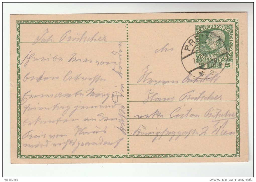 1909 Prein AUSTRIA Postal STATIONERY CARD Cover Stamps - Covers & Documents