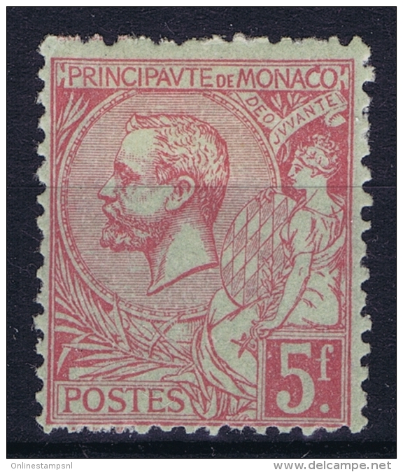 Monaco: Mi Nr. 21a Karmin  MH/*, Avec Charnière , Mit Falz  Heavy Hinged - Unused Stamps