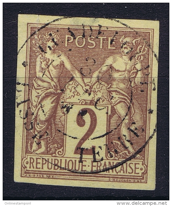 GUADELOUPE   Col. Gen.  Yv Nr 38 Obl. Used Cachet Busse-Terre - Usati